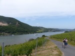 FZ017696 Jenni walking up hill across Burg Sooneck.jpg